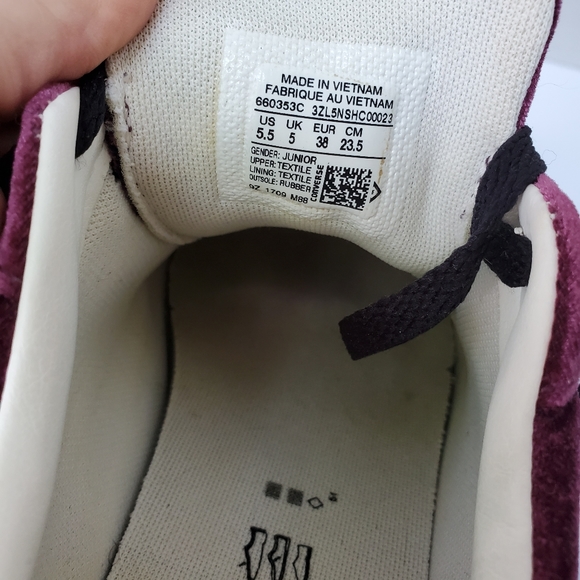CONVERSE One Star "Ox" Maroon Velvet Low Top Sneaker 5.5/JUNIORS or 7.5/WOMENS - Picture 7 of 11